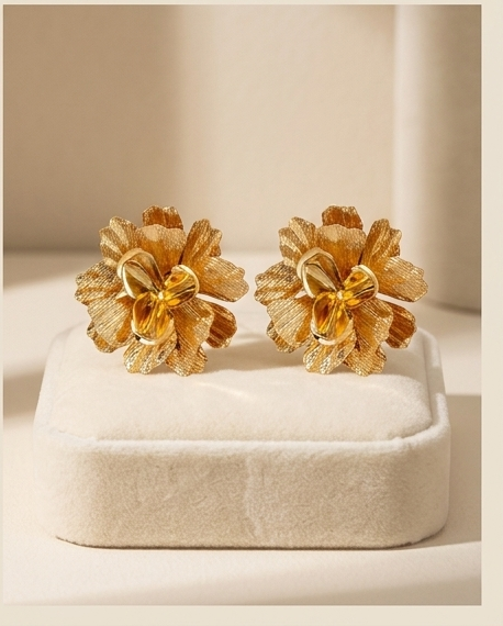 Chunky Flower Stud Earring